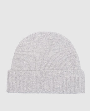 Allude Gray cashmere hat with lurex 26511273