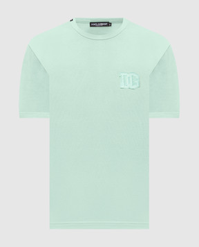Dolce&Gabbana Green t-shirt with a monogram patch G8PV1ZG7P3N