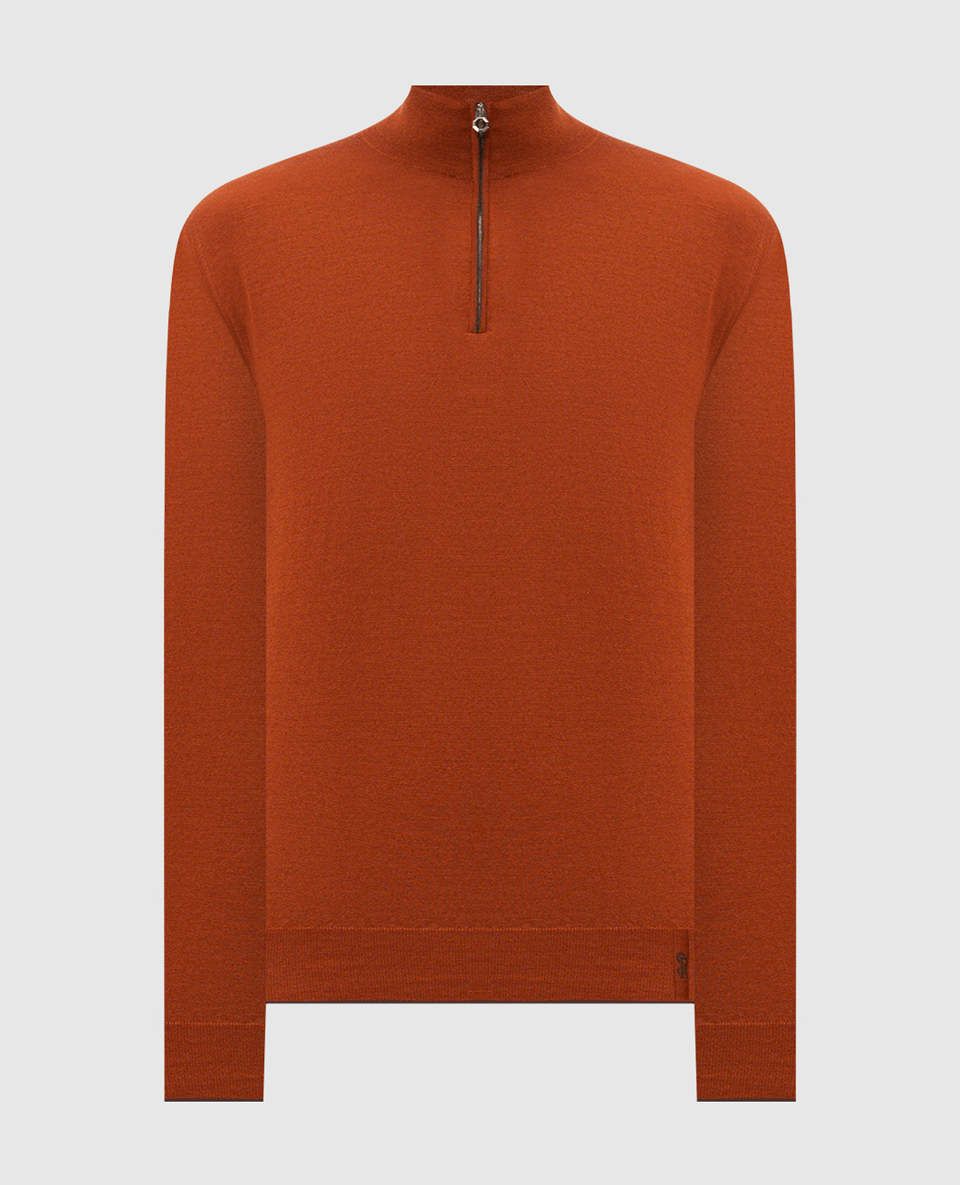 Terracotta wool, silk and cashmere jumper