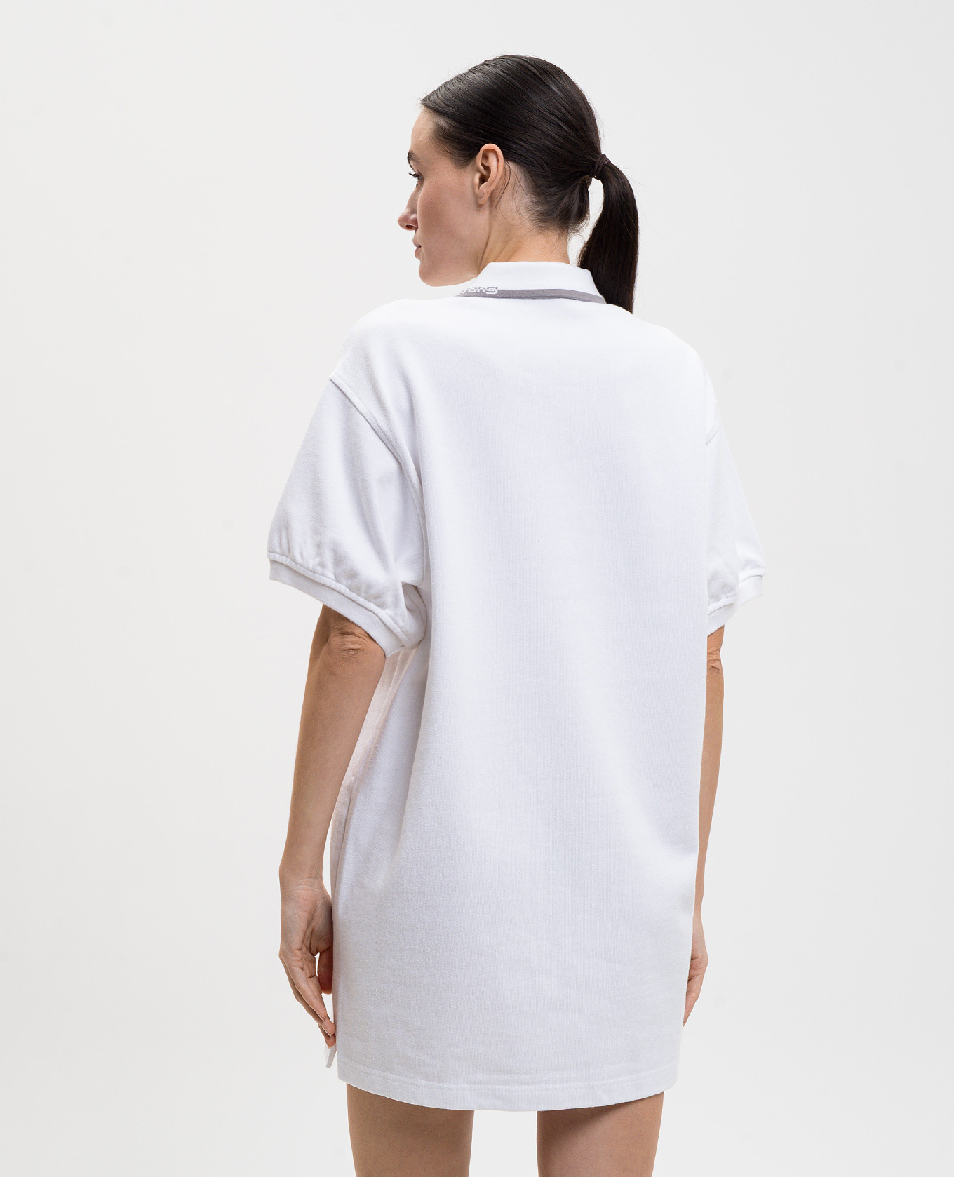 

White mini polo dress with logo Alexander Wang