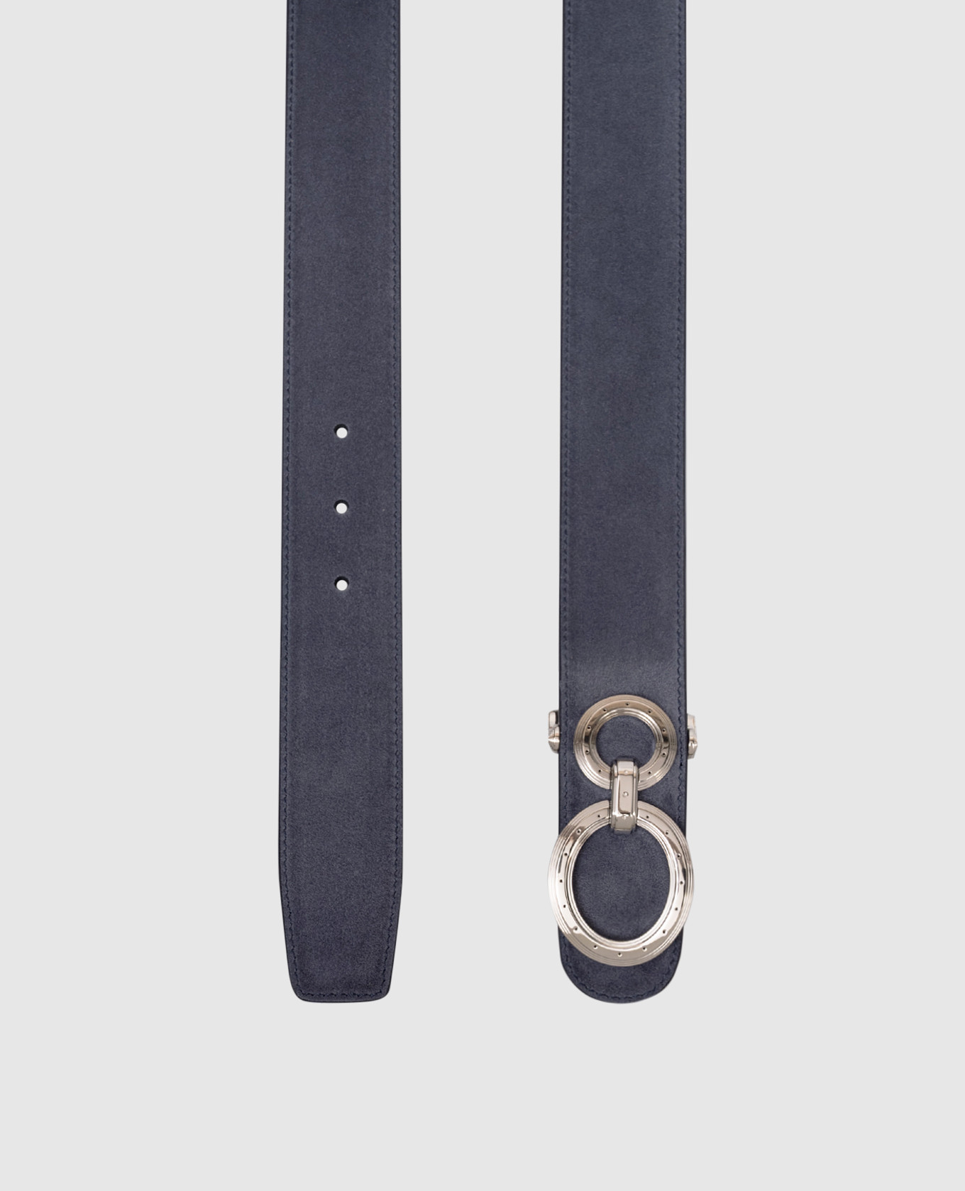 

Blue suede belt with emblem Stefano Ricci