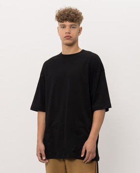 Ann Demeulemeester Black T-shirt with the inscription Dear Night Thoughts B0014552FA206