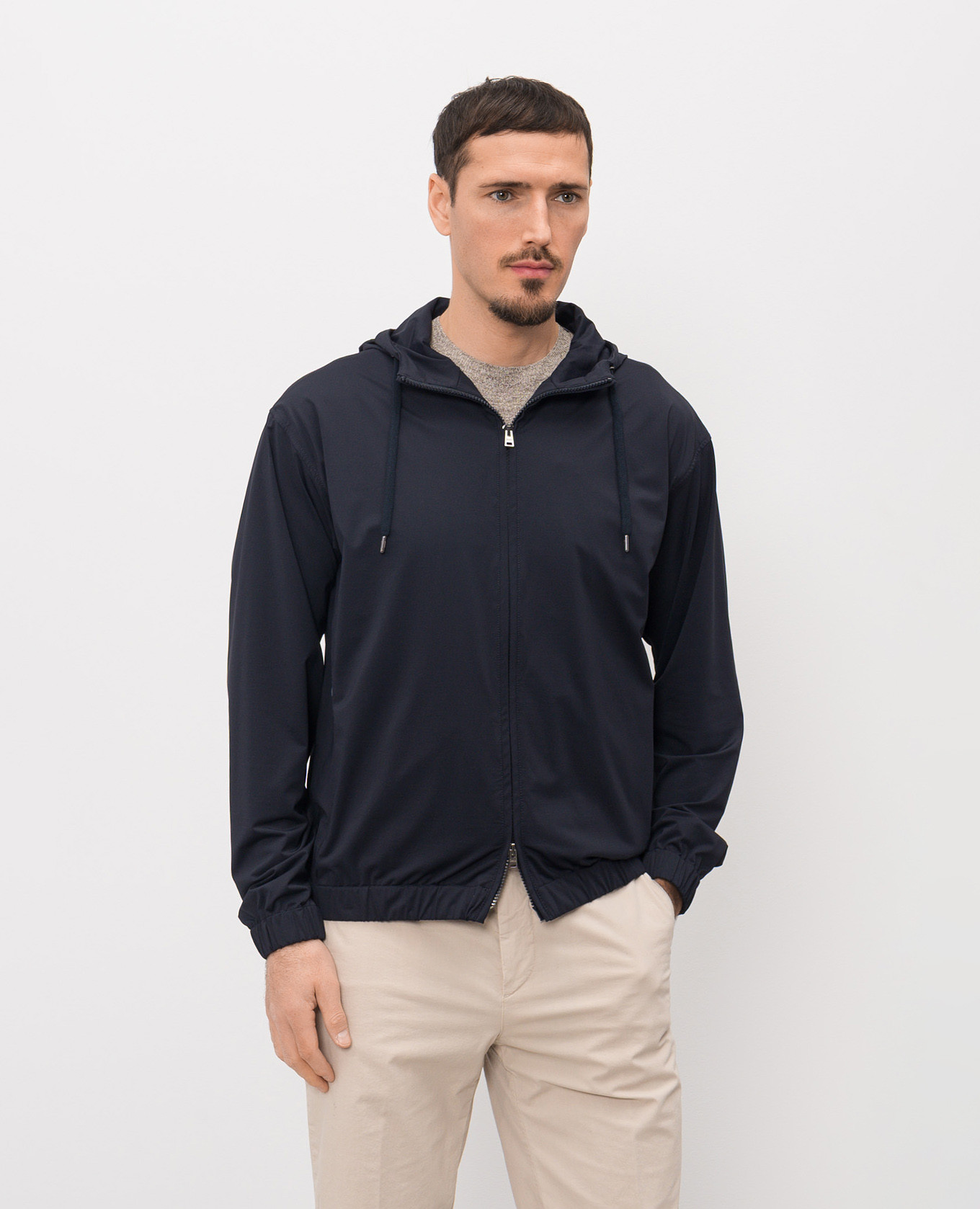 

Blue sports jacket with logo Herno