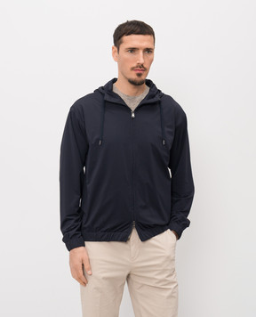 Herno Blue sports jacket with logo JC000077U12588S