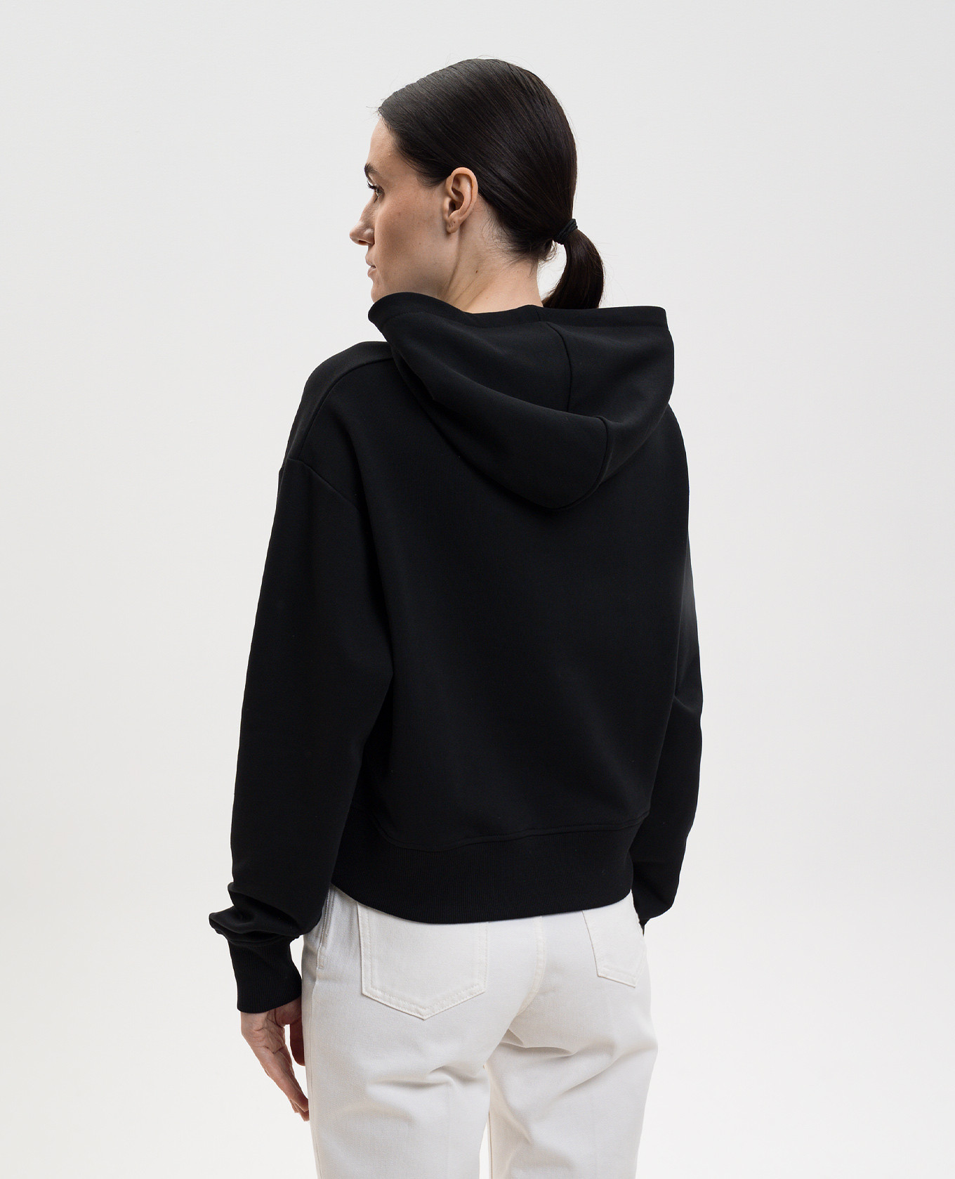 Black hoodie with logo print Balmain 4