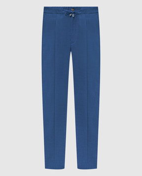 Enrico Mandelli Blue cashmere pants GYM02B5607