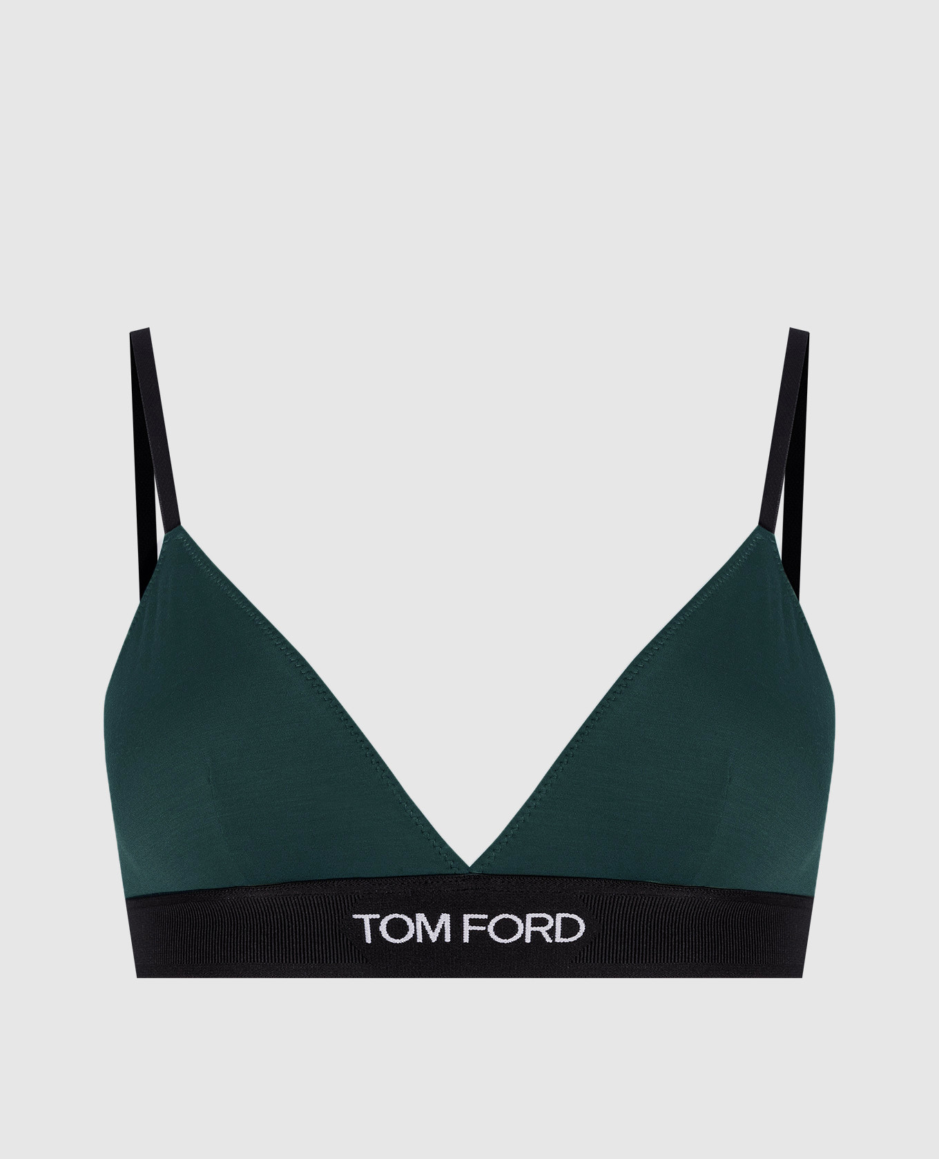 Green bralette with logo pattern