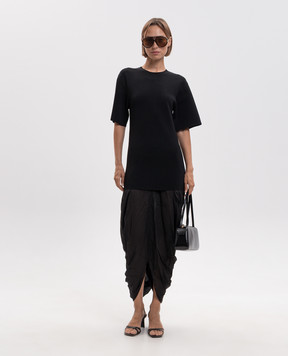 Toteme Black dress with double construction 253WRD0215YA0187