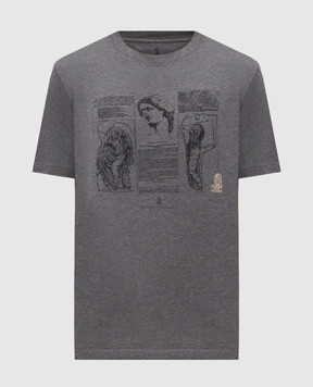 Brunello Cucinelli Gray T-shirt with print M0B138517