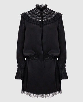 Ann Demeulemeester Armida black silk dress B0014415FA134