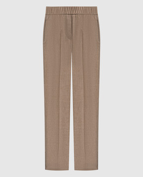 Peserico Beige wool and cashmere pants P0457203358