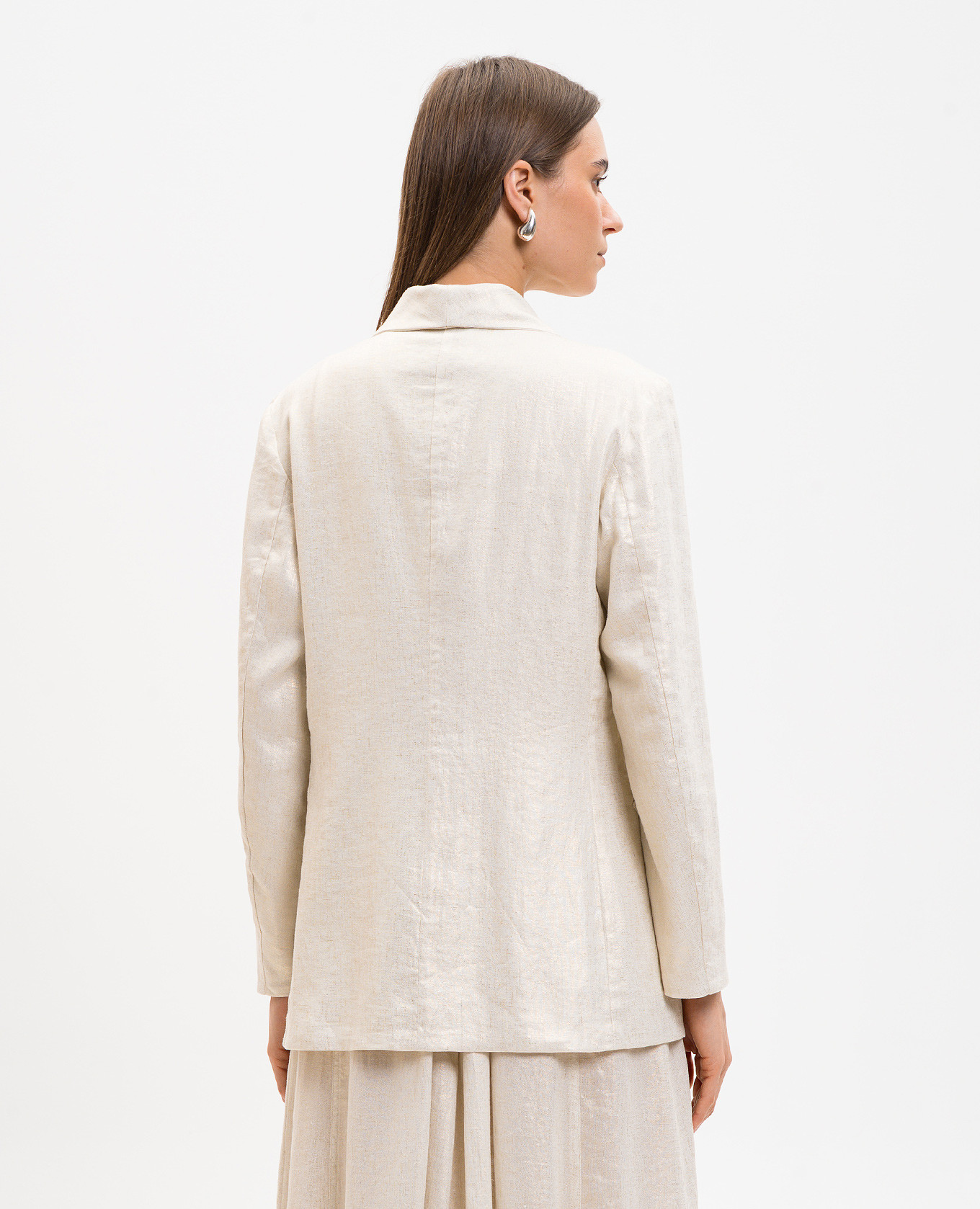 Beige jacket with linen Ballantyne 4