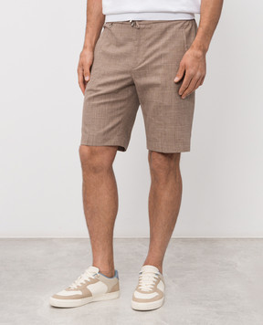Stefano Ricci Brown shorts made of wool, silk and linen M1T6100331WKL07U