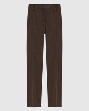 Ermanno Scervino Brown wool pants D496P310YAX