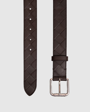 Bottega Veneta Brown Intrecciato leather belt 855892VCPQ4