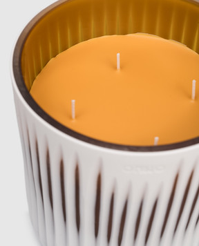 Onno Akosua L candle with Sunset scent in a glass candle holder ON602ST