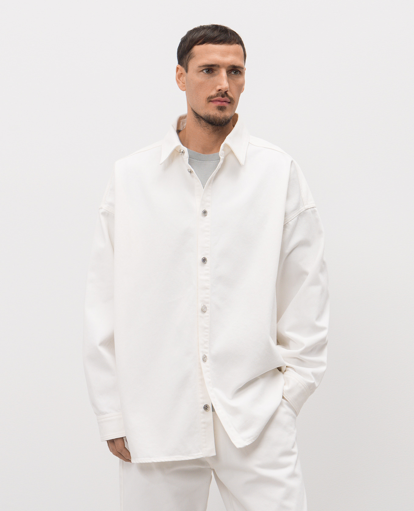 

White denim shirt Balmain