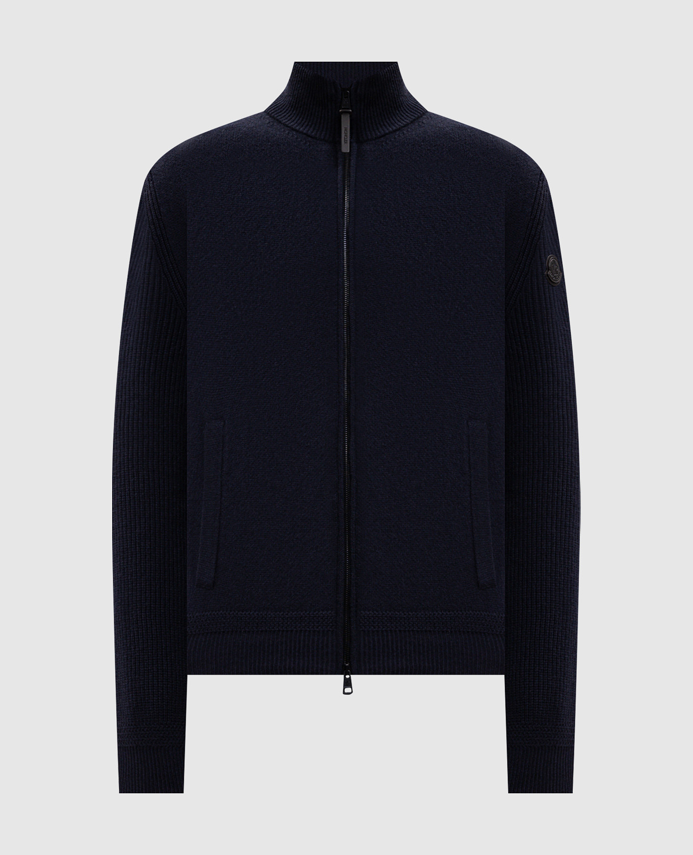 Blue wool and cashmere cardigan