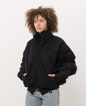 Vetements Black jacket with logo embroidery MH27TJ110Bw