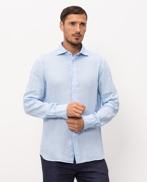 Pini Parma Blue linen shirt SHILIGDAZZ