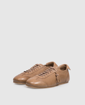 Fabiana Filippi Brown leather sneakers ASD216A842M511