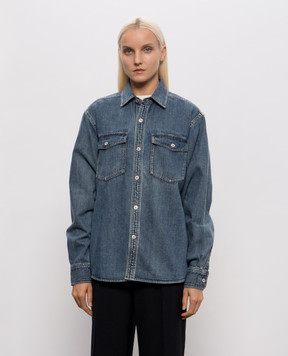 JW Anderson Blue denim shirt with patch DS0016PG1855