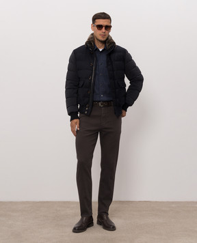 MooRER Blue down jacket FANTONI FANTONIOSL
