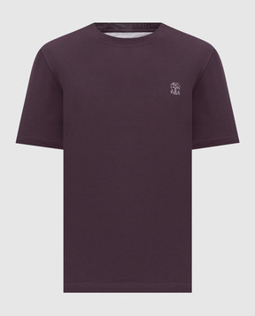 Brunello Cucinelli Purple T-shirt with emblem M0B138440