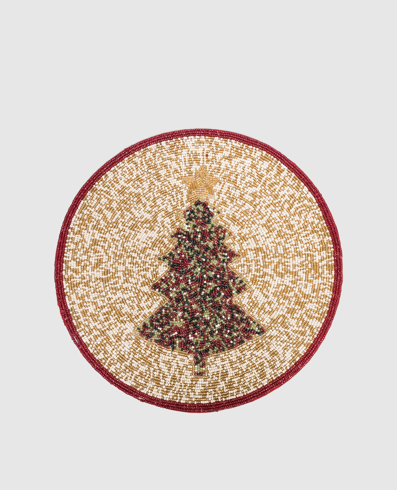 

Set of decorative Christmas beaded table mats Palais Royal, Beige