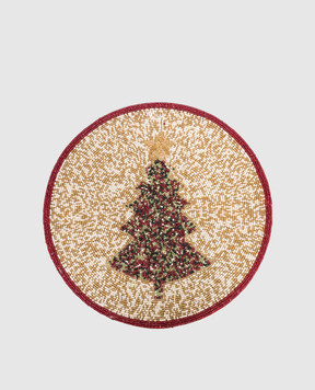 Palais Royal Set of decorative Christmas beaded table mats 25492