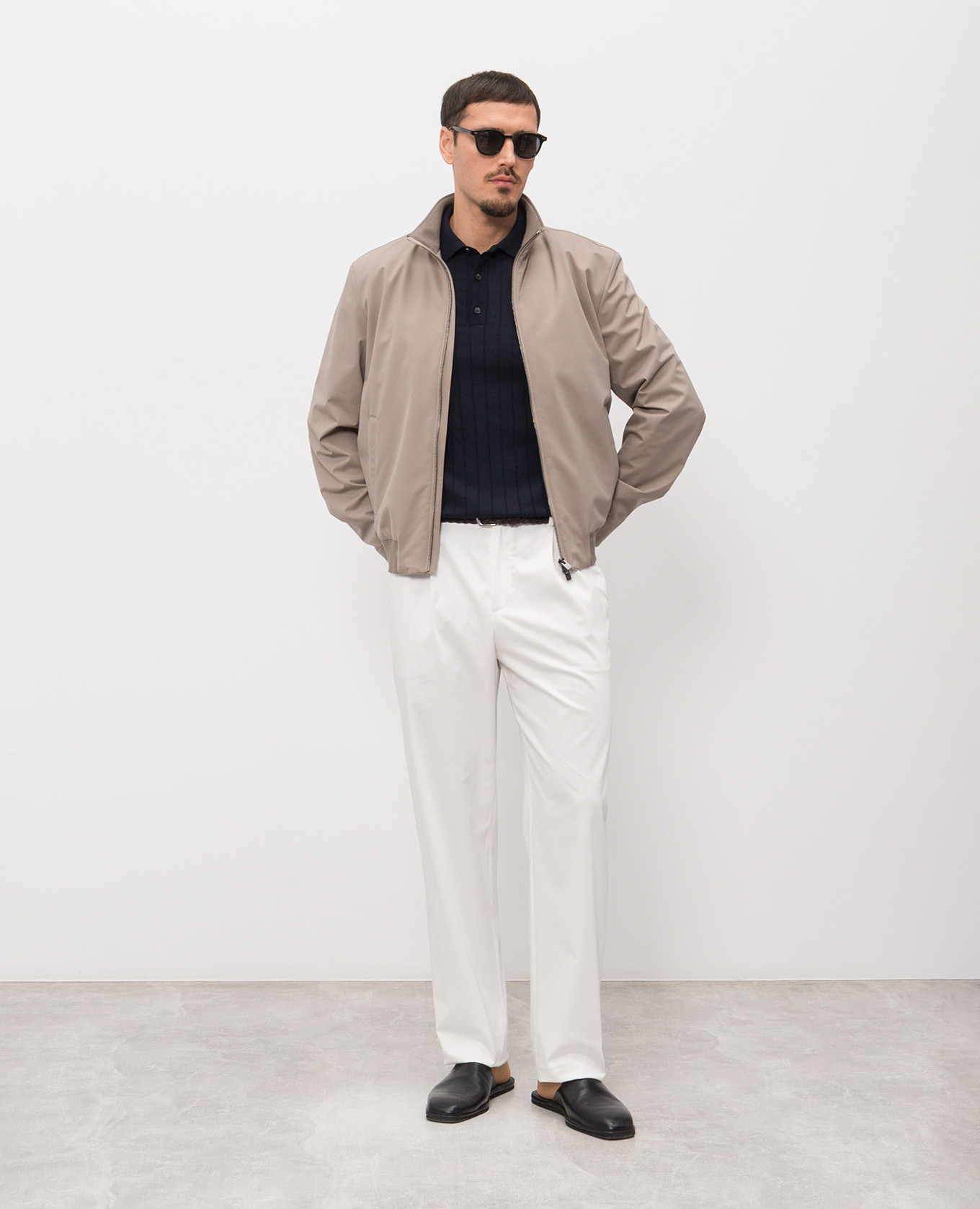 

Grey jacket with logo Agnona