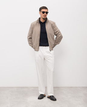 Agnona Grey jacket with logo TH11U3XU6020