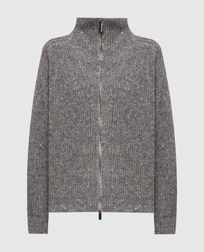 Peserico Gray cardigan with wool S99532F05B9202