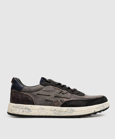 Nous Sneaker aus Leder mit Denim-Effekt