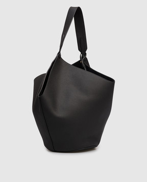 Khaite Black leather bucket bag Lotus H2037914