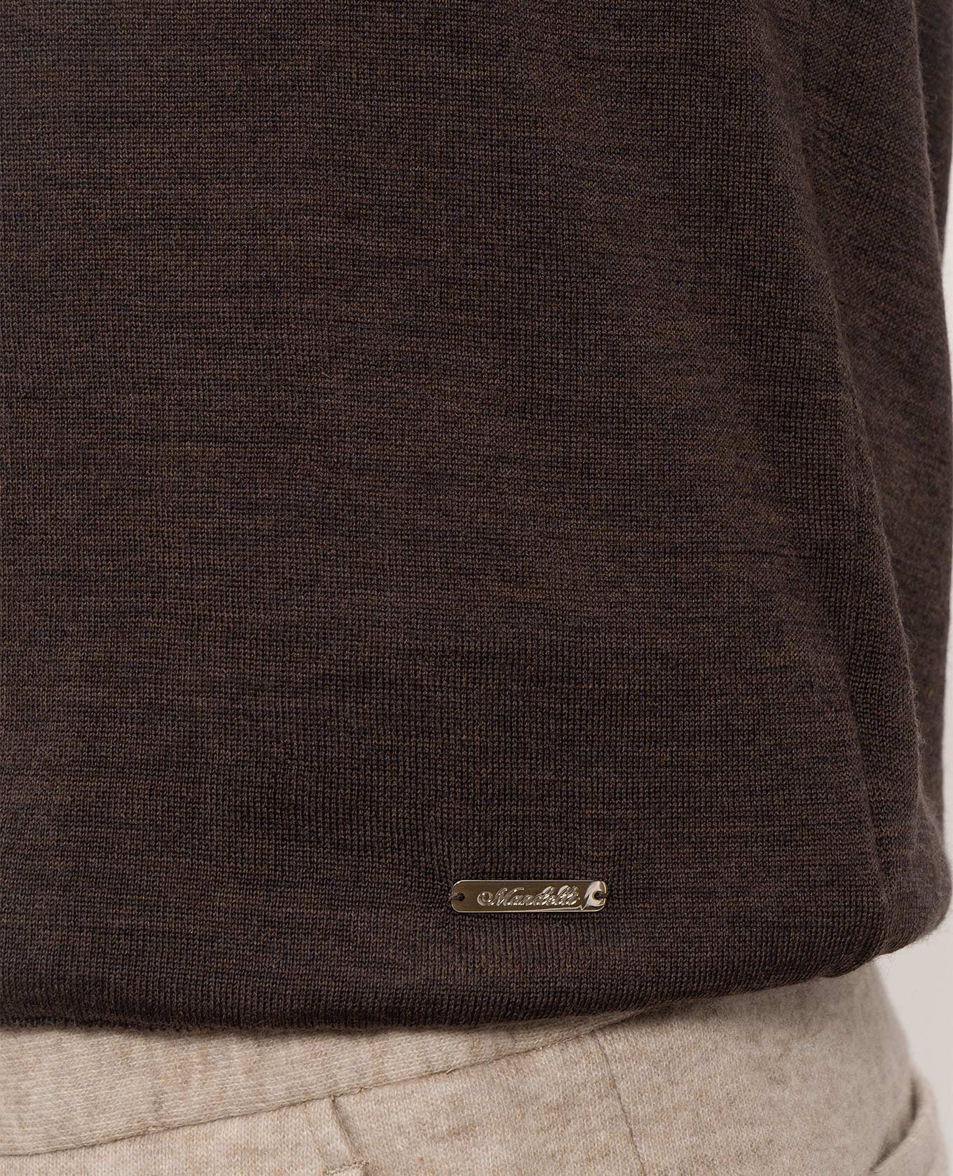Brown wool jumper Enrico Mandelli 5