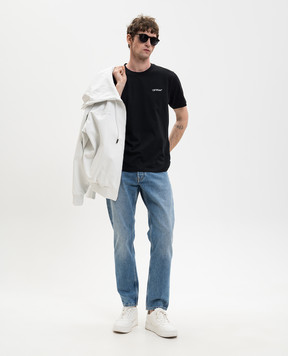 Off-White Black T-shirt with Metal Arrow emblem 44MAA027S26J001