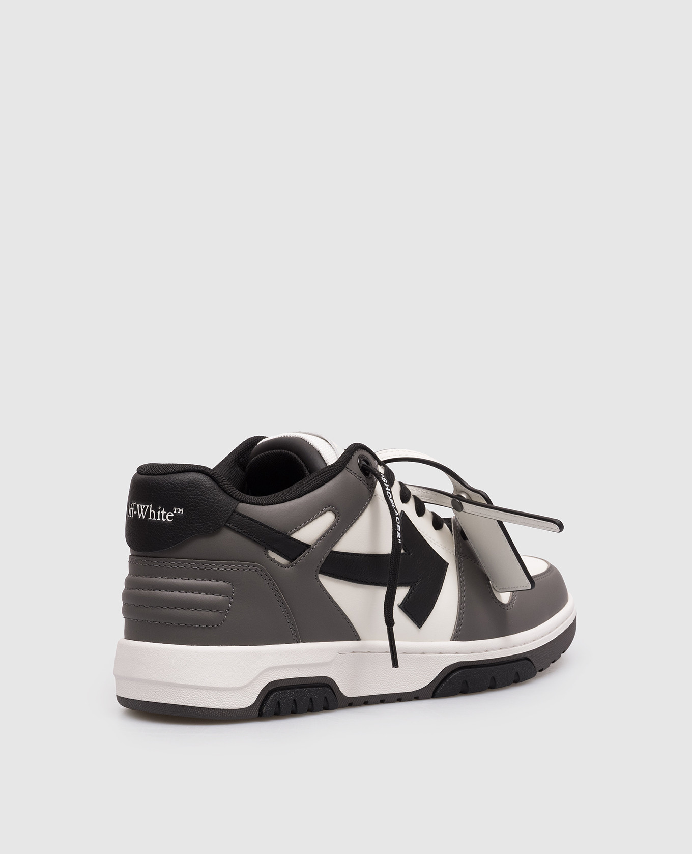 

Out Of Office grey leather sneakers with logo Off-White