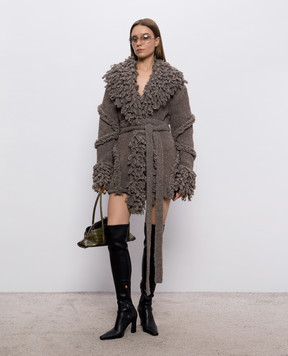 The Attico Brown wool cardigan 261WCB00131KWW009AA