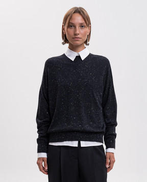 Peserico Blue wool sweater with lurex A99269F1809771