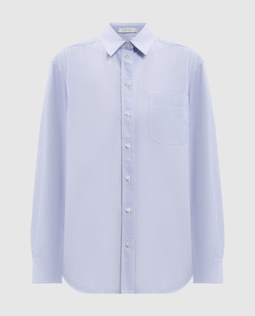 The Row Gavina blue microstripe shirt 10477W4821