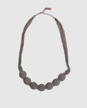 Peserico Gray necklace with monil chain E35521C0CC820