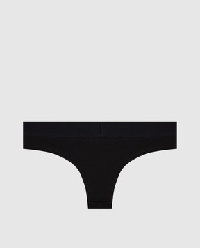 Off-White Black bikini with logo pattern OWUC002F25JER001