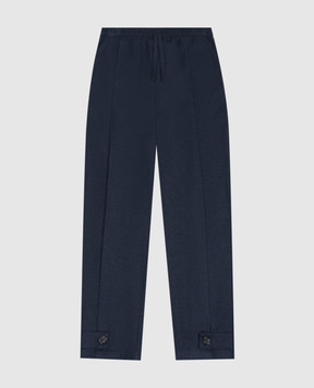 Dolce&Gabbana Children's blue pants with brand patch L45P47FU5ZI814