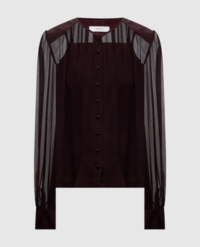JOSEPH Brown Elisa silk blouse JF010086