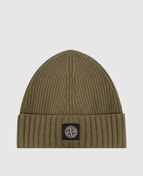 Stone Island Children's green hat with wool and cashmere L2S16N100003S00M3