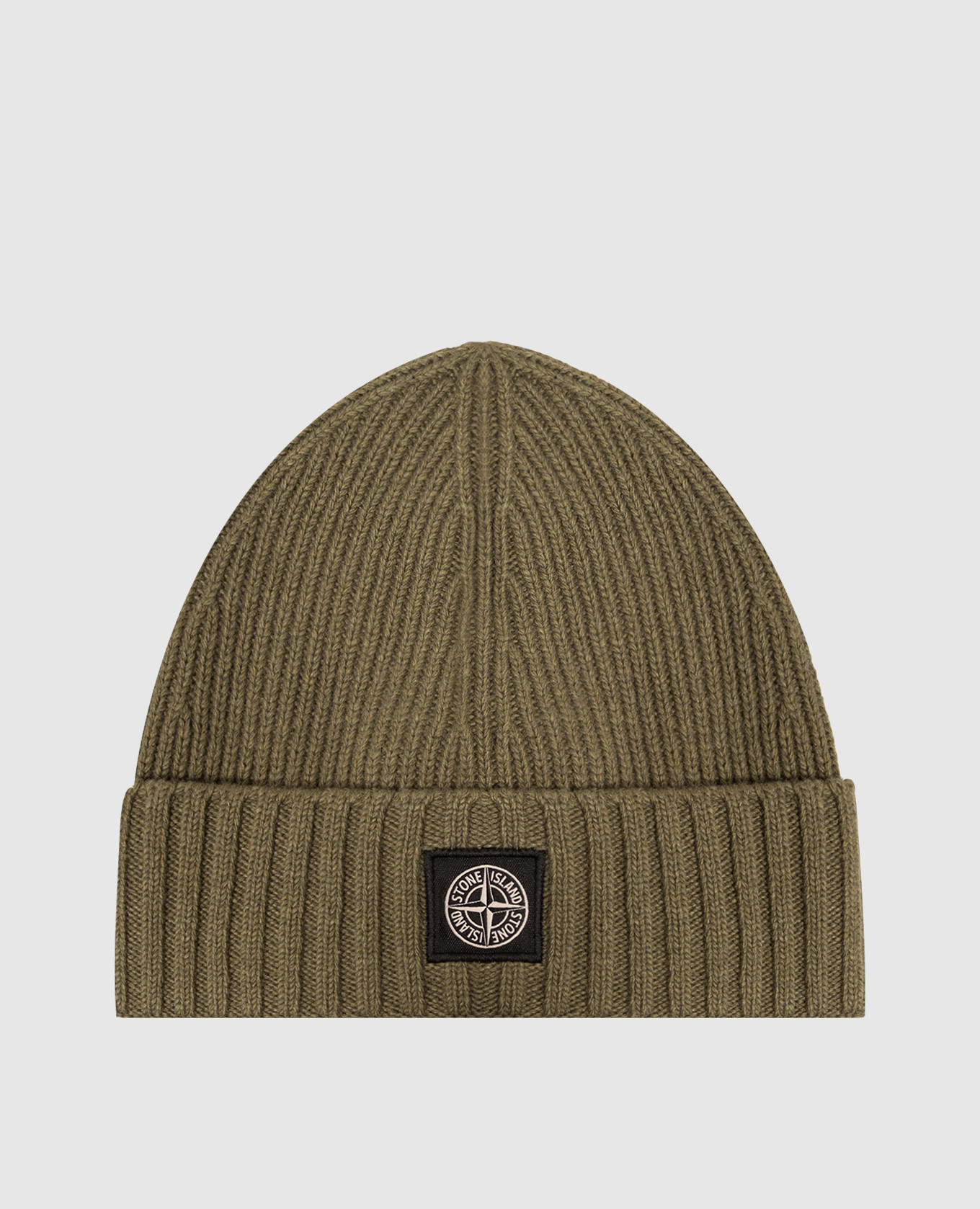 Children's green hat with wool and cashmere