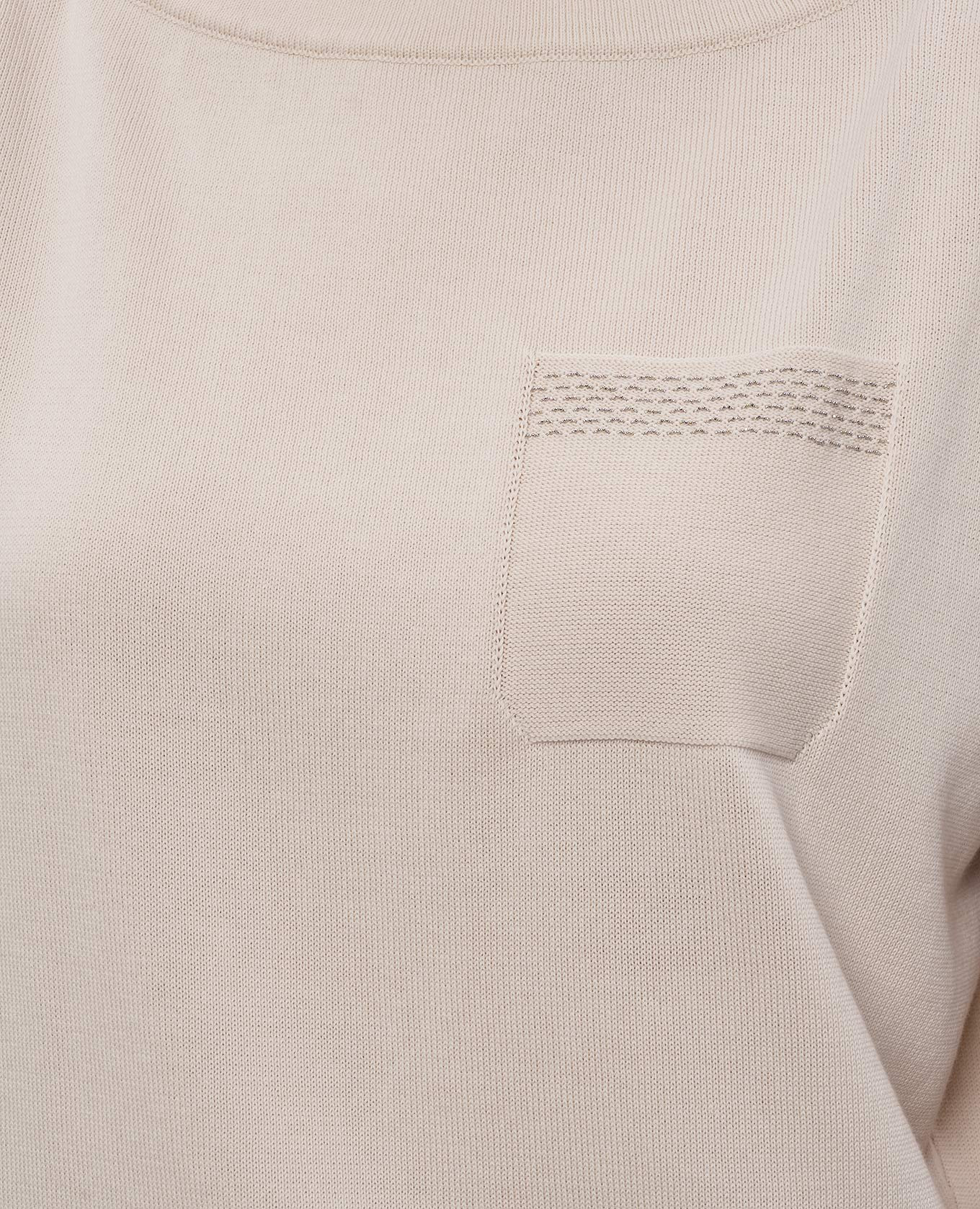 

Beige top with monil chain Peserico