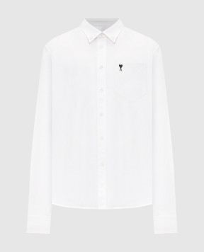 Ami Paris White shirt with embroidered emblem HSH822CO0045
