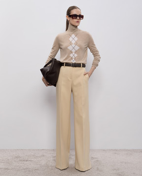 Ermanno Scervino Beige wool pants D476P718KGK